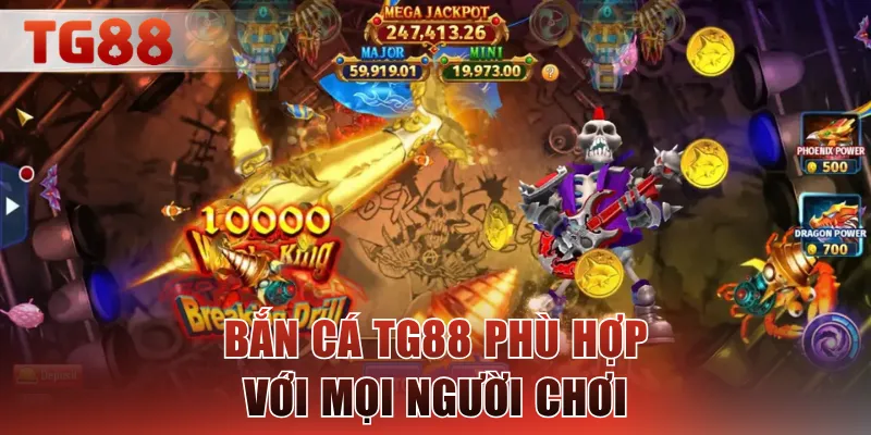 Bắn cá TG88 phù hợp với mọi người chơi