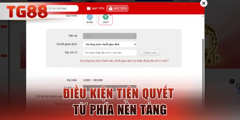 Điều kiện tiên quyết từ phía nền tảng