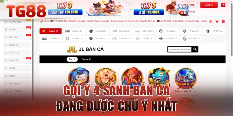 Gợi ý 4 sảnh bắn cá đang được chú ý nhất